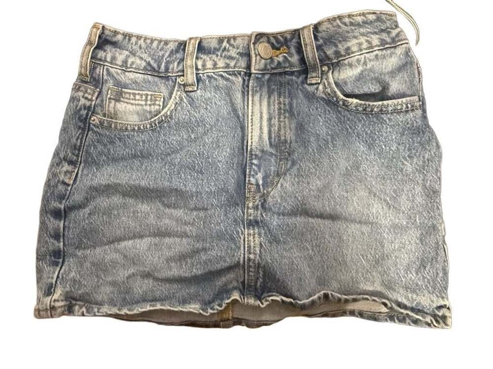PacSun Blue Acid Wash Denim Mini Skirt Size 24